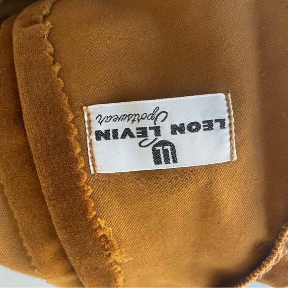 Vintage Suede Ankle Length Riding Pencil Skirt Chestnut Brown Leon Levin - Picture 4 of 4